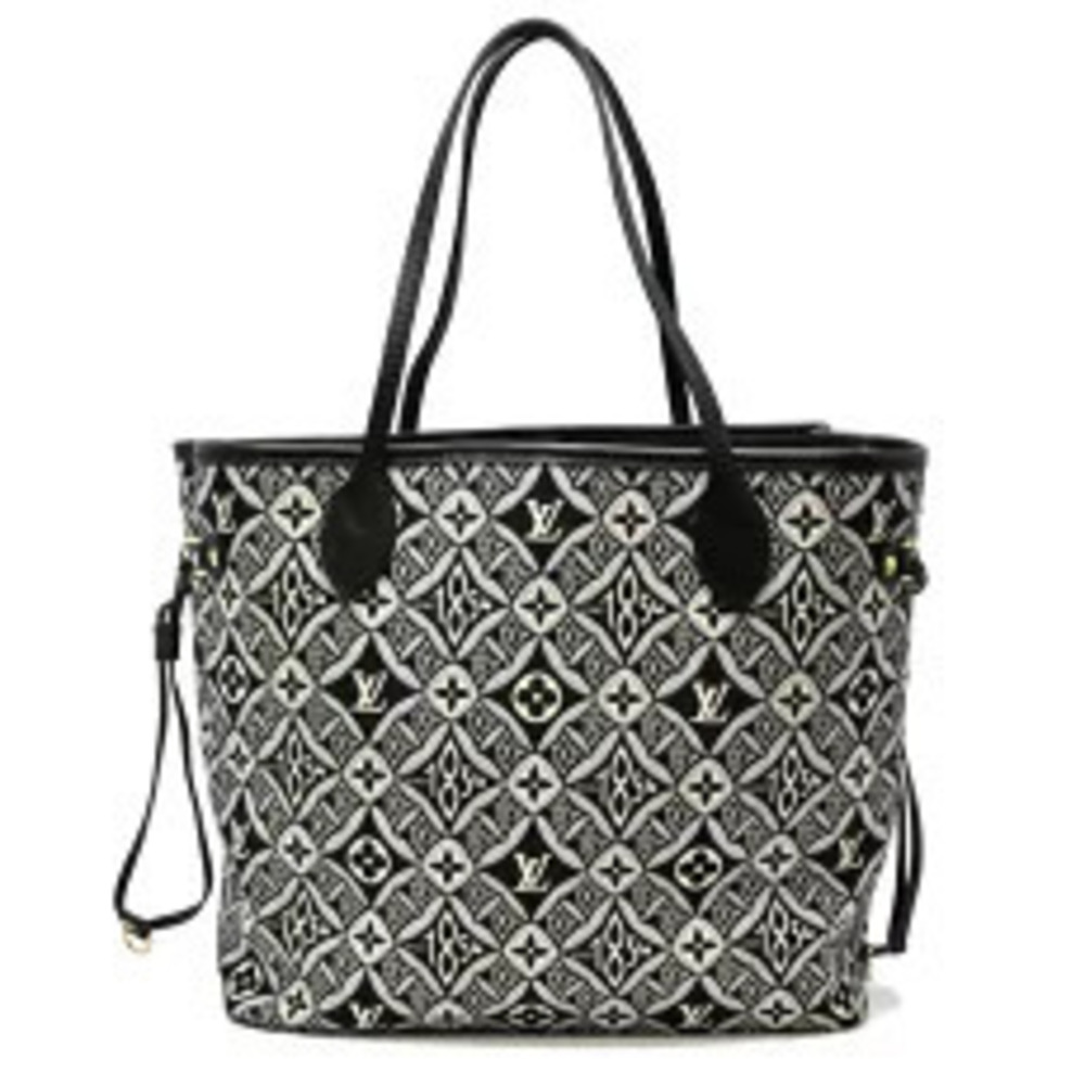 Louis Vuitton Monogram Tote Jacquard Noir Bag Black Neverfull Black